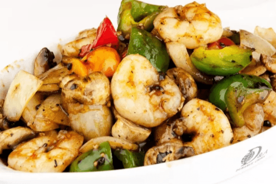17. Sauteed Prawns in Black Bean Sauce