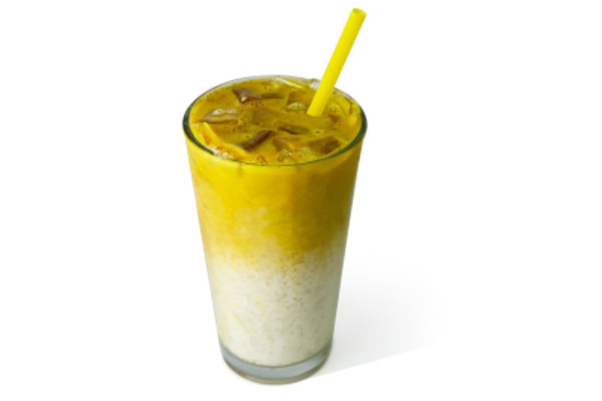 Iced Turmeric Latte (with Almond Milk) & (unsweetened)