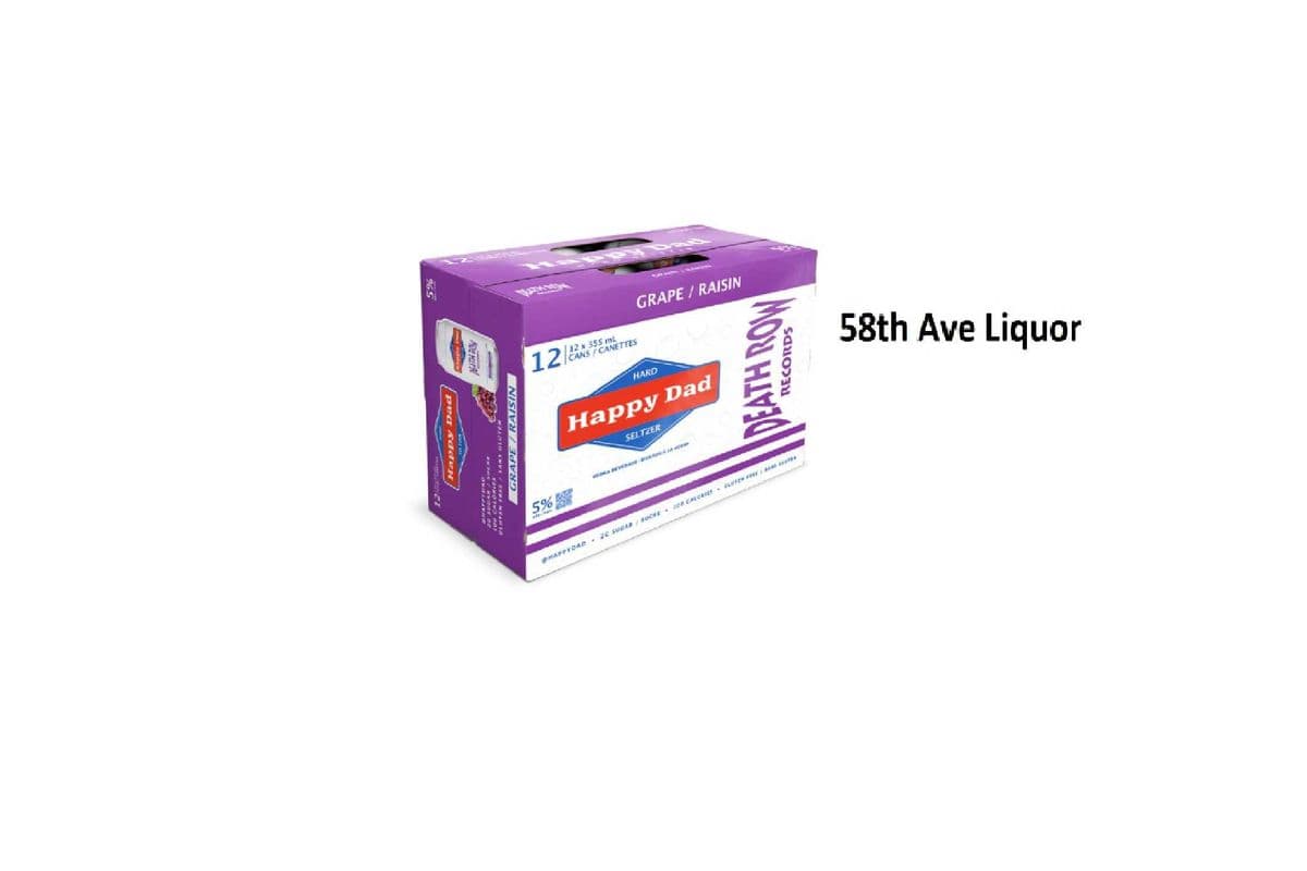 HAPPY DAD GRAPE/RAISIN SELTZER CANS (1 x 12X355ML)