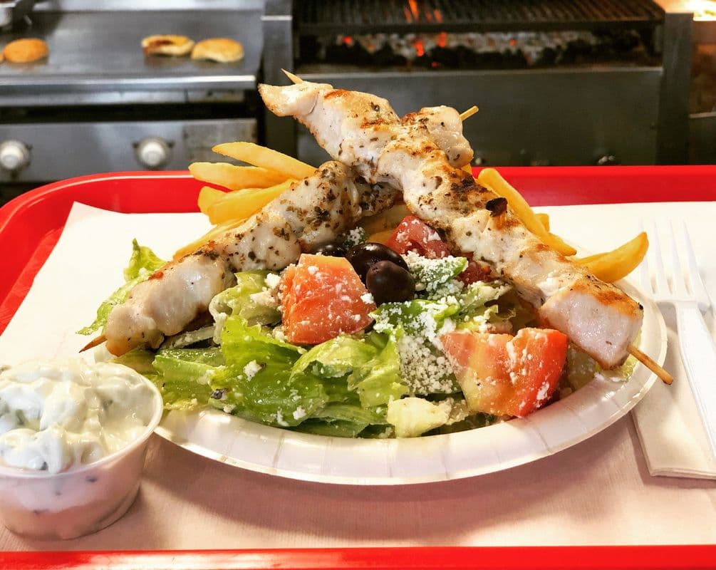 Chicken Souvlaki Platter