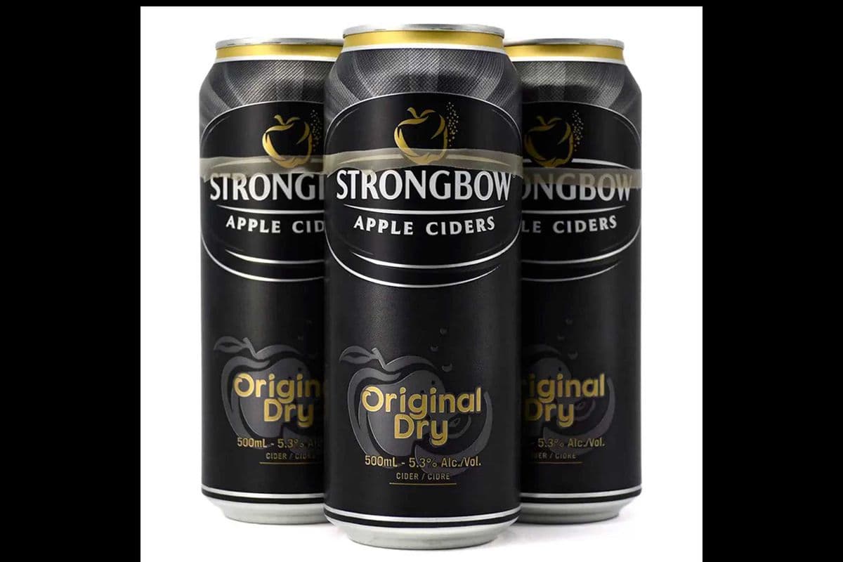 STRONGBOW APPLE CIDER ORIGINAL DRY (4 x 500ML CANS) (4 x 500ML)
