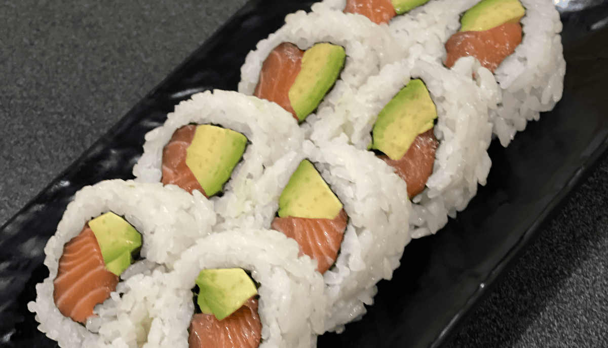 Salmon with Avocado Roll