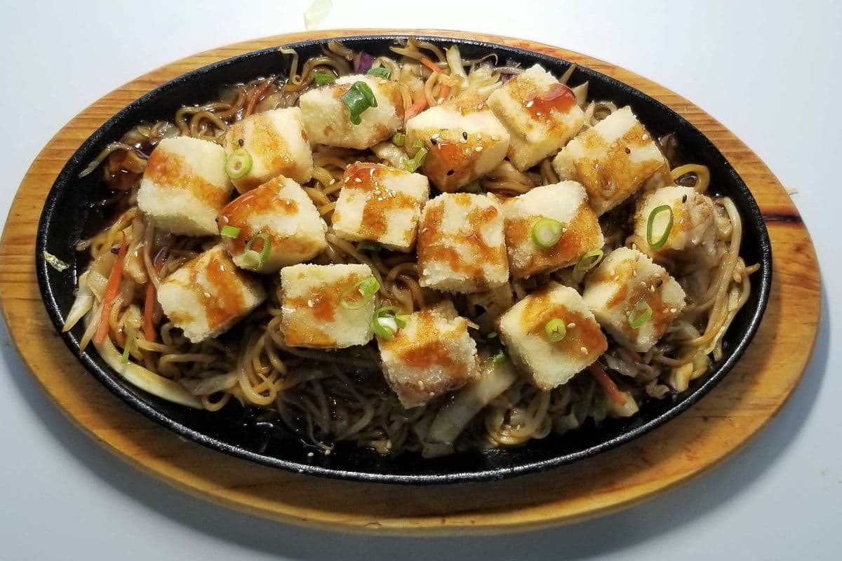 Tofu Yakisoba(or Yaki Udon)