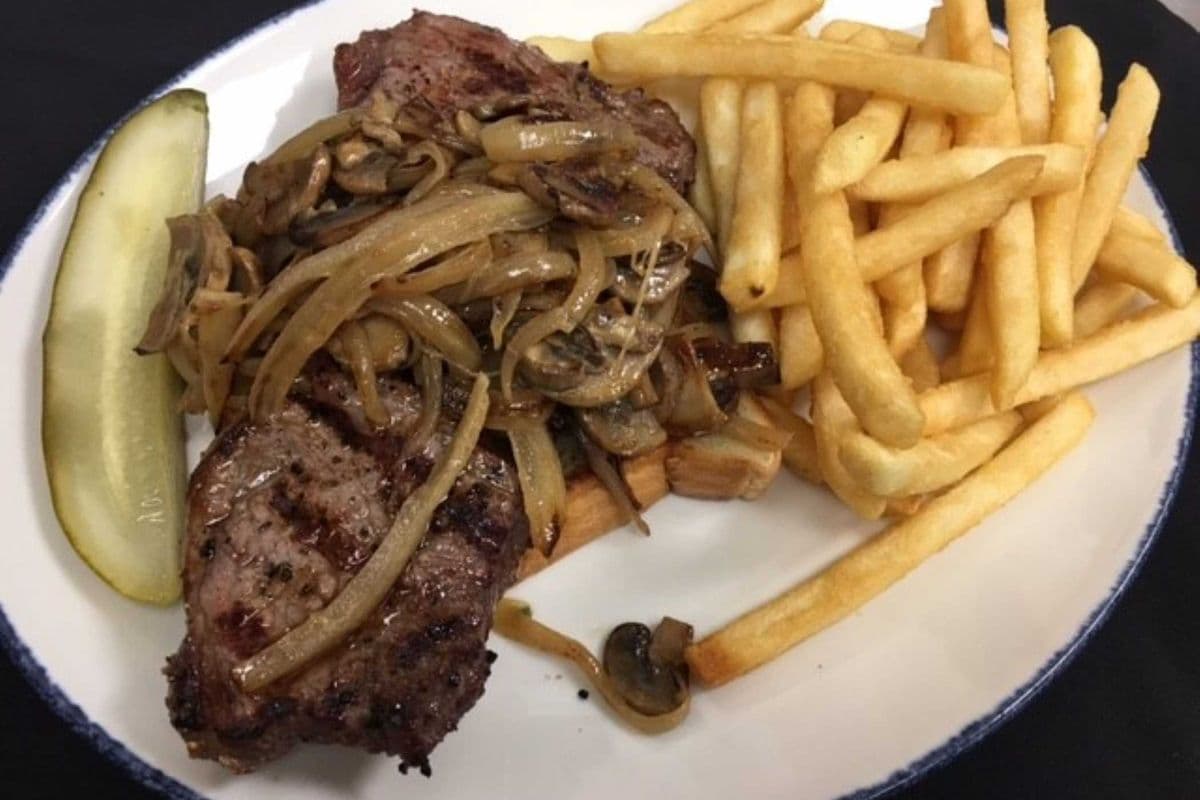 8oz New York steak sandwich