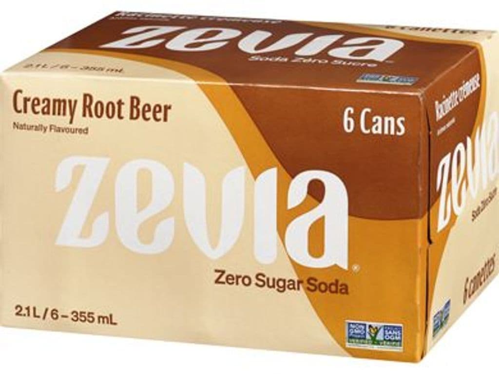 ZEVIA SODA CREAMY ROOT BEER ZERO SUGAR 6X355ML