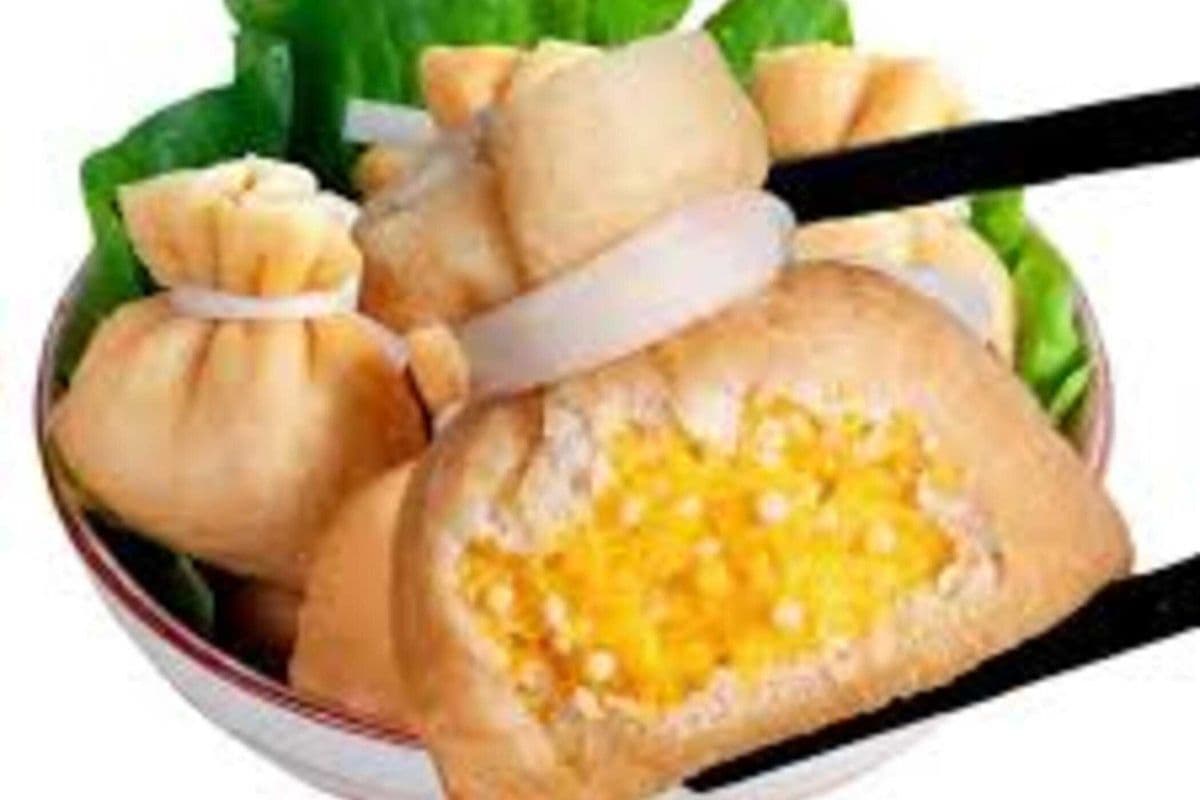 Tofu Pocket Shrimp & Fish Roe (6 pcs)/ 鮮蝦魚籽福袋