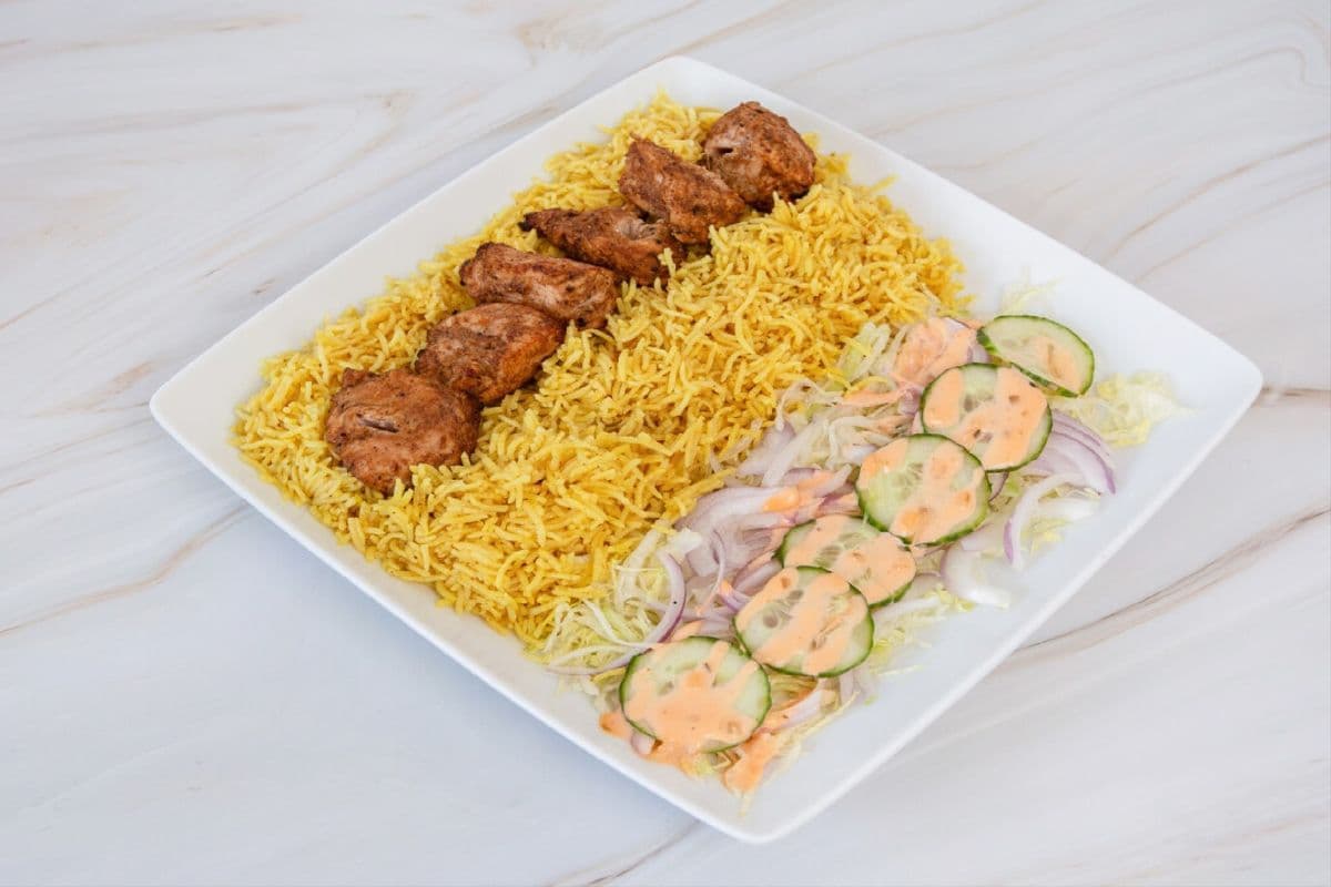 Chicken Tikka Boti Rice Platter