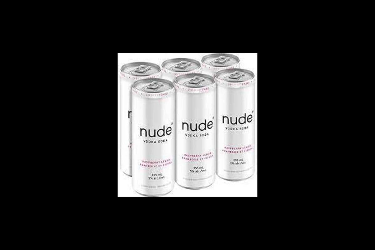 NUDE VODKA SODA RSAPBERRY LEMON (6 x 355ML CANS) (6 x 355ML)
