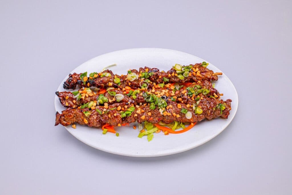 8. Satay Beef Skewers (3 pcs)