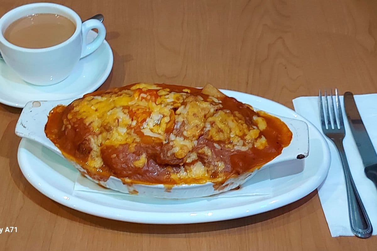 Baked Seafood Tomato Sauce w. Spaghetti 焗葡汁海鮮意粉
