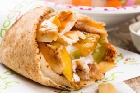 Charcoal Chicken Shawarma on Pita Bread (Wrap)