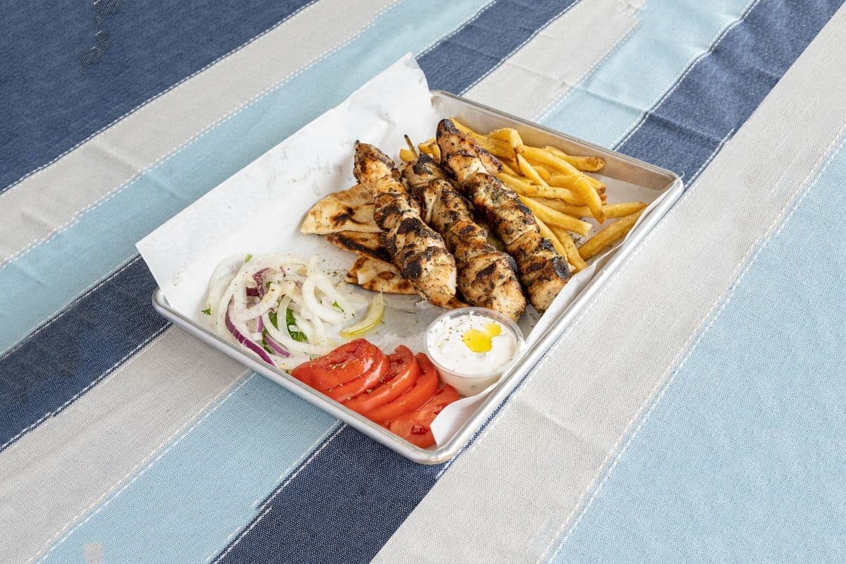 Chicken Souvlaki Dinner (3 pcs)