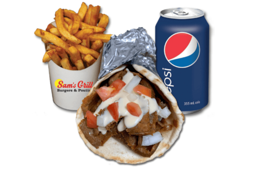 Donair Pita and Fries Combo (Halal)
