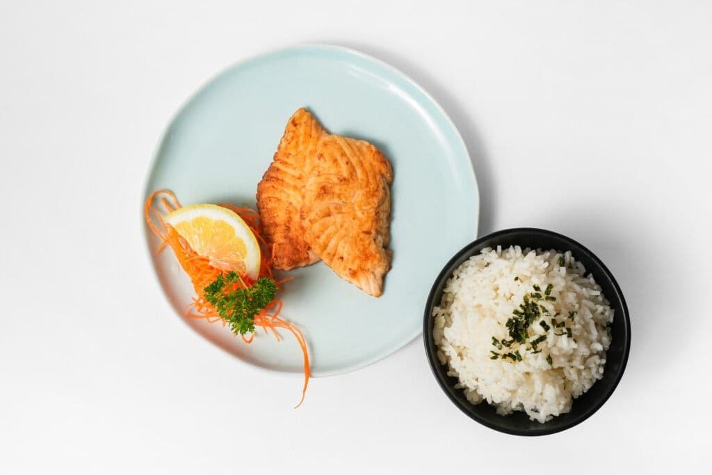 Salmon Teppanyaki Don 铁板三文鱼盖饭