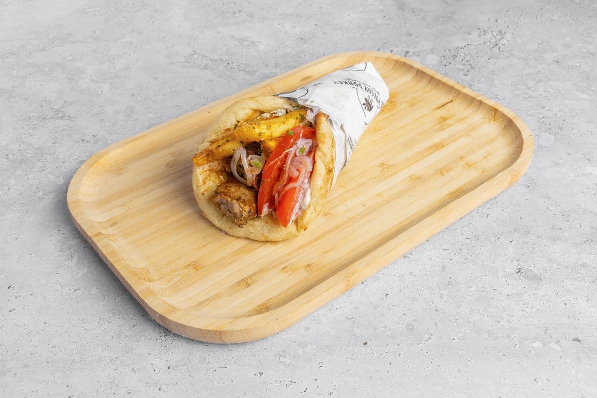 Traditional Pork Souvlaki Pita