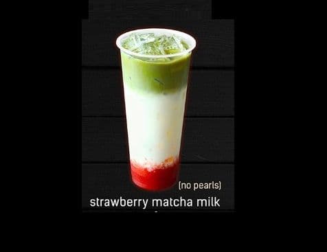 Strawberry Matcha Milk (No pearl)