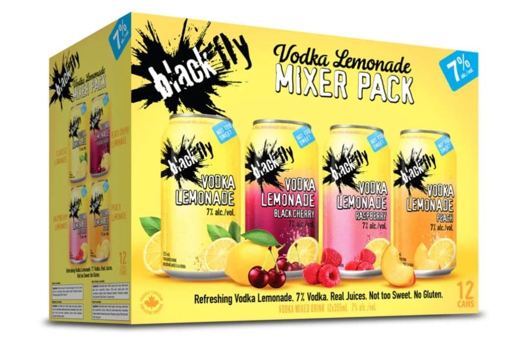BLACK FLY VODKA LEMONADE MIXER 12PK (12 CANS X 355ML) 7.0% ABV (12 x 355 mL)