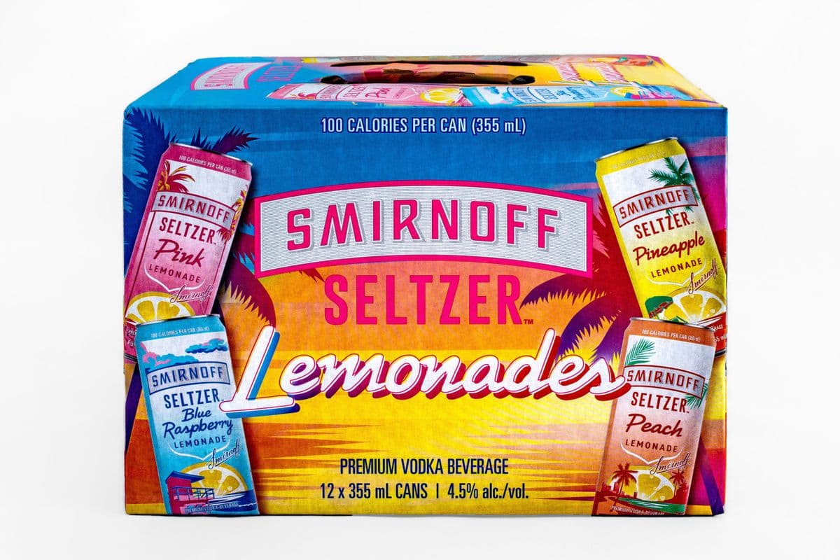 Smirnoff Lemonade Seltzer Variety 12 Pack (12 x 355ml Cans)