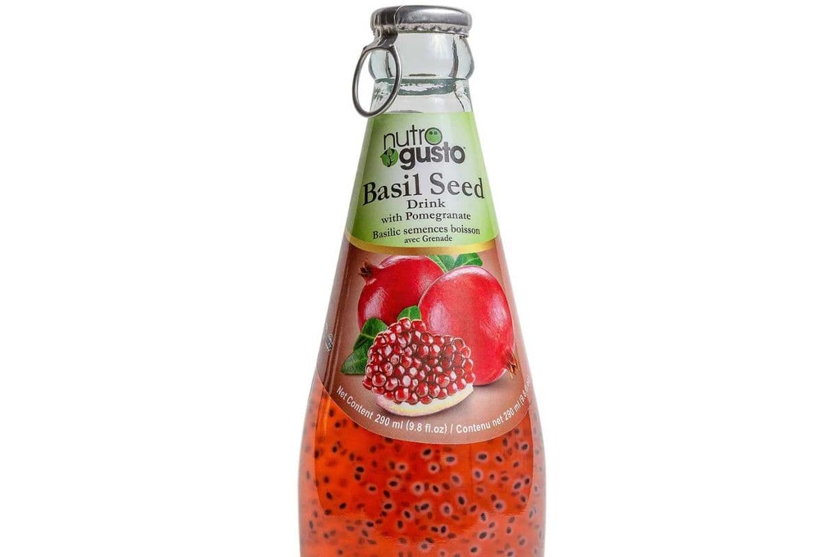 NutroGusto Basil Seed Drink with Pomegranate 290ml