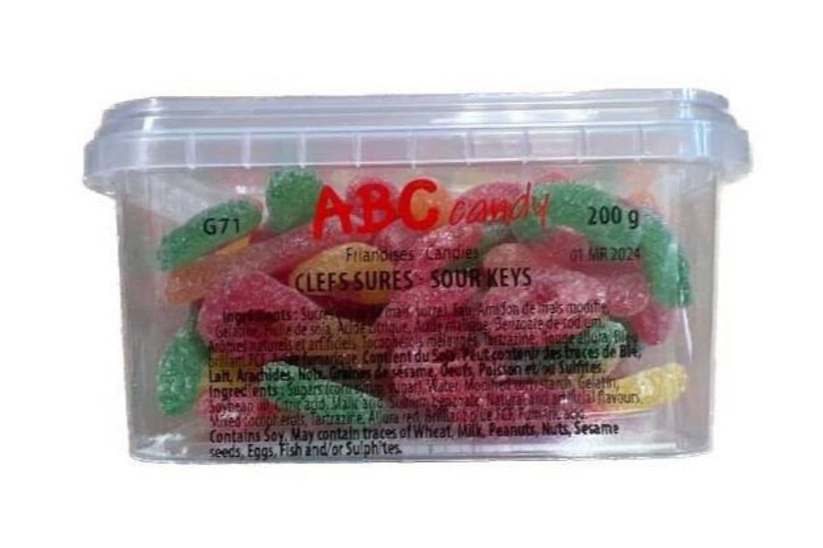 ABC Candy - Contenant - Clefs Sures / Container - Sour Keys