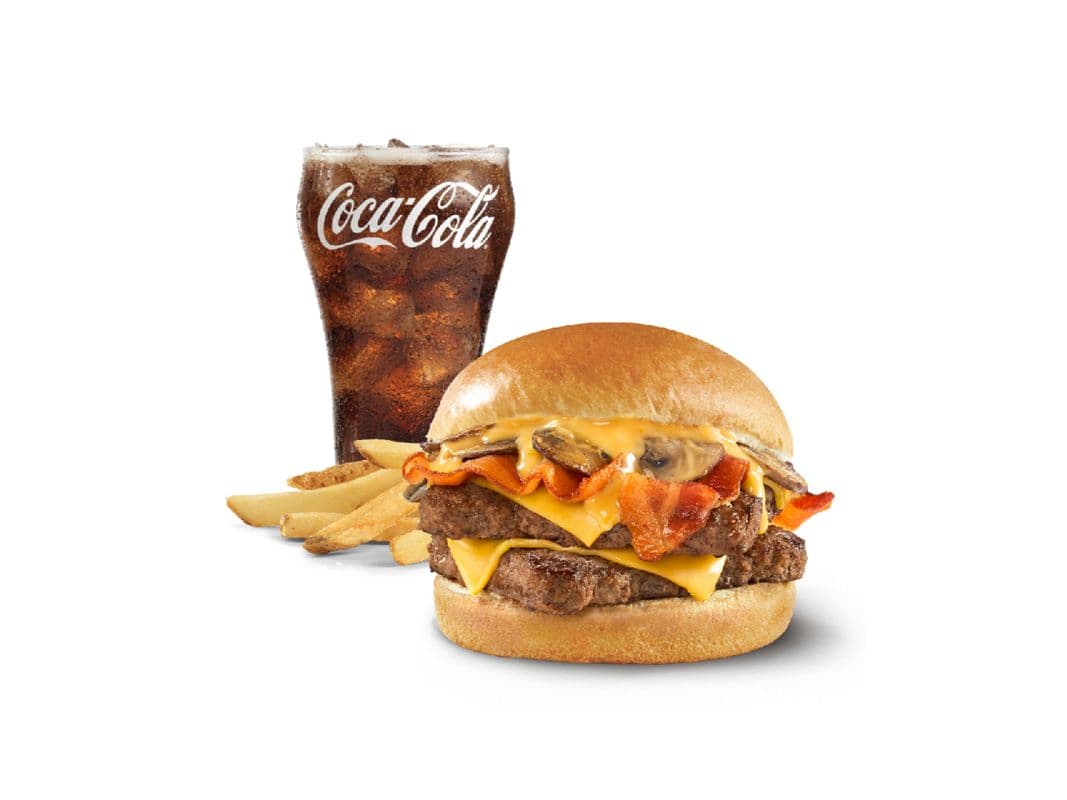 Combo de fondant aux champignons et au bacon Portabella (double) / Bacon Portabella Mushroom Melt (Double) Combo (Petit / Small)
