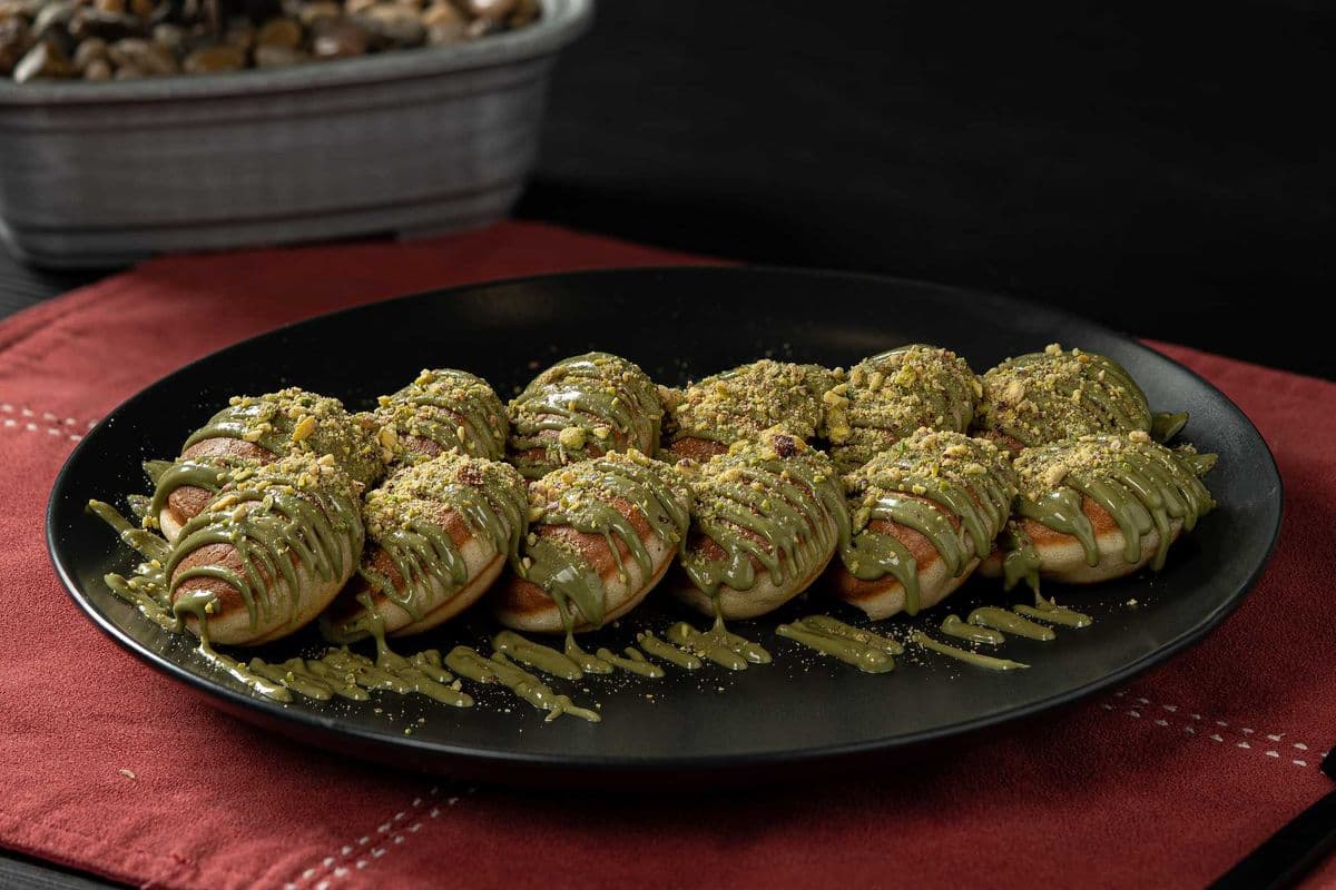 Pistachio Mini Pancakes