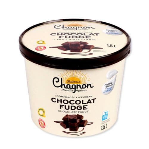  Chagnon Crème glacée Fudge au Chocolat 1,5L /  Chagnon Ice Cream Chocolate Fudge 1,5L