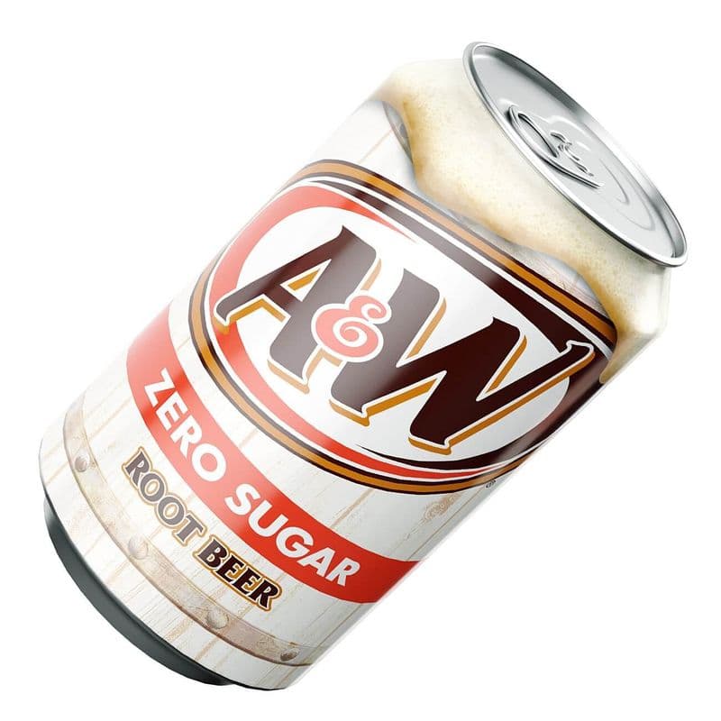 A &W  Racinette Zero 355ml/ A&W Rootbeer Zero 355mL 