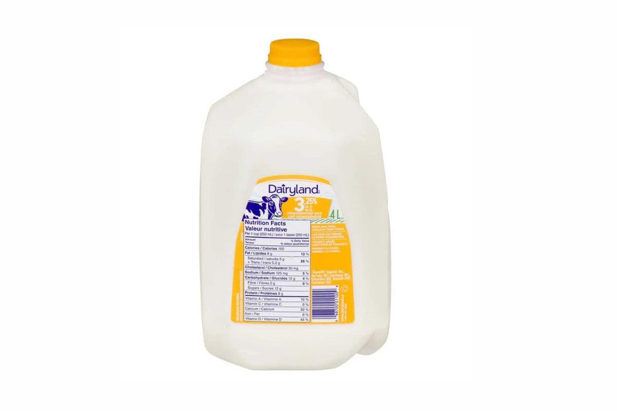 Dairyland Homogenized Milk 3.25% (4 L)