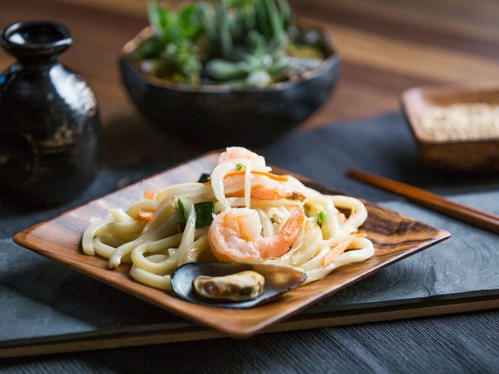 Seafood Pan Fried Udon