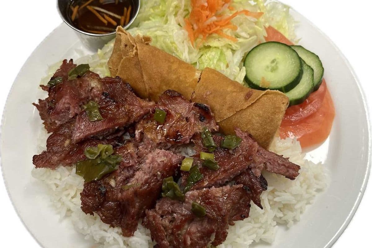 55. Rice Pork and Spring Roll