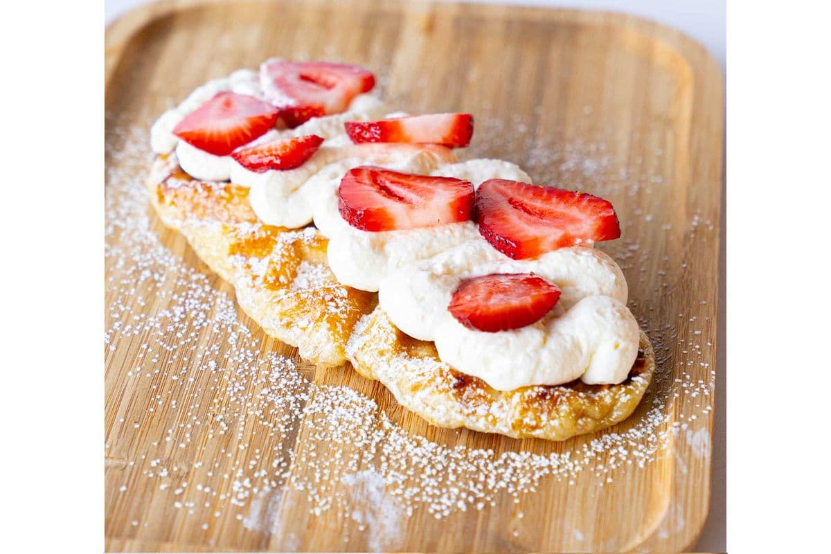 Strawberry and Cream Croffle