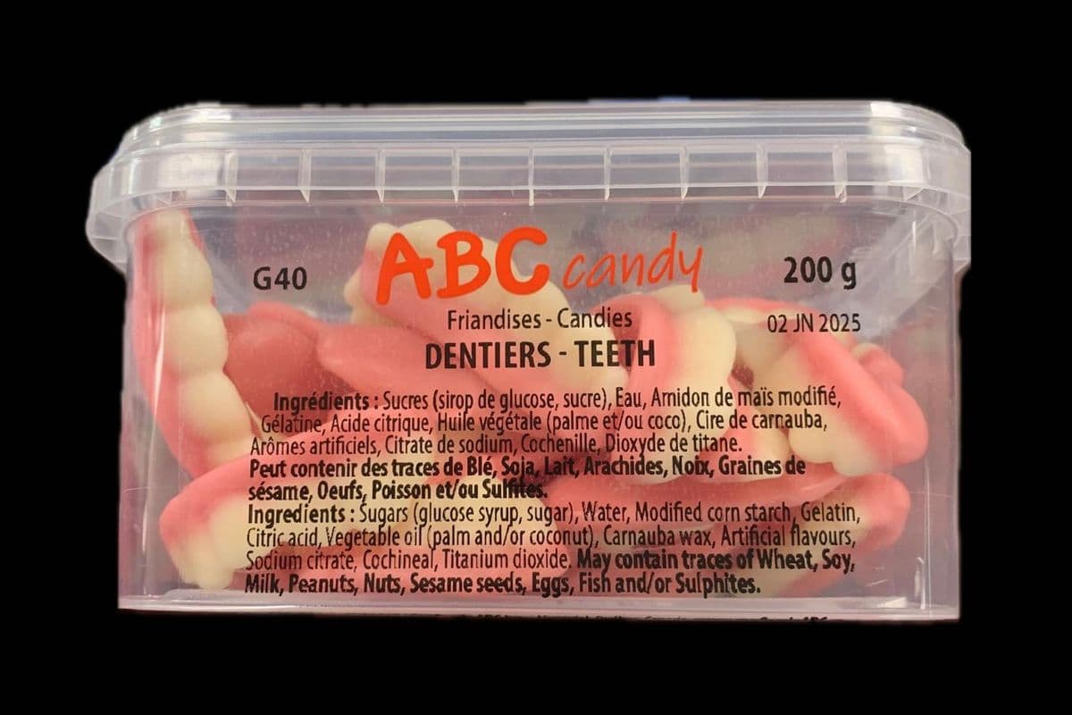 ABC Candy - Contenant - Dentiers / Container - Teeth
