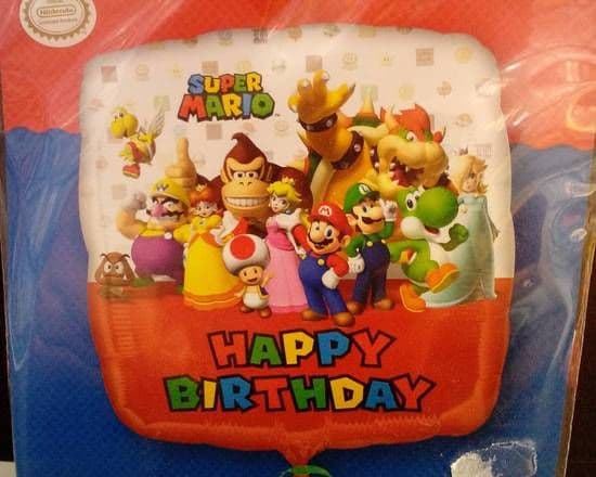 17" Square Foil Balloon (Super Mario)