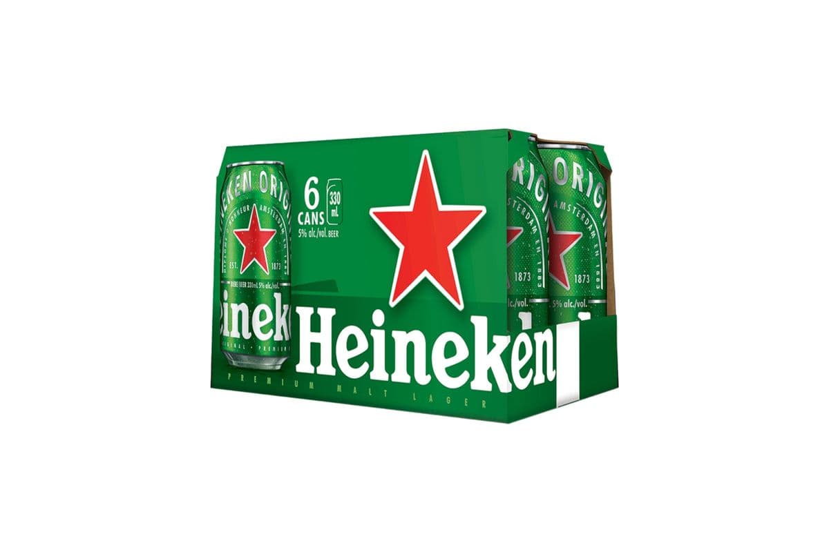 Heineken Lager CAN (6 x 330mL)