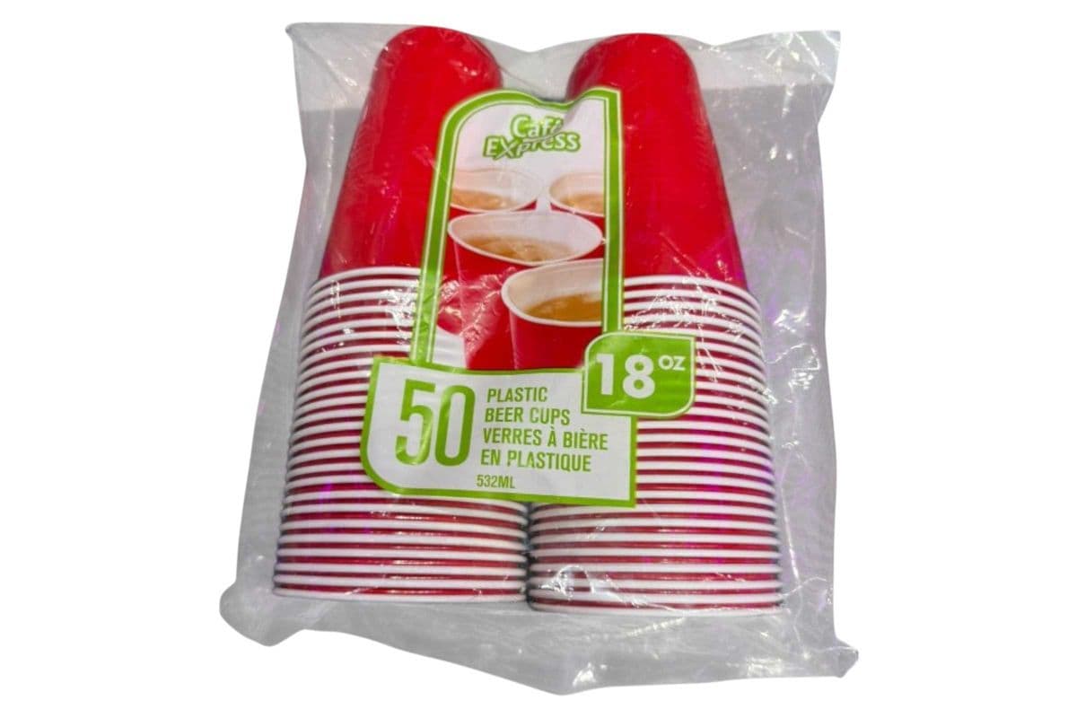 Cafe Express Premium Plastic Beer Cups, 532 ml (50 ct)
