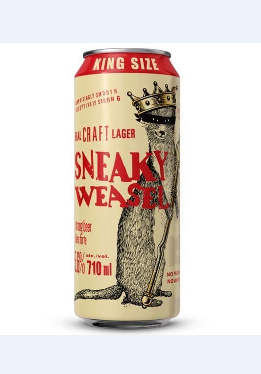 SNEAKY WEASEL LAGER (710ML)