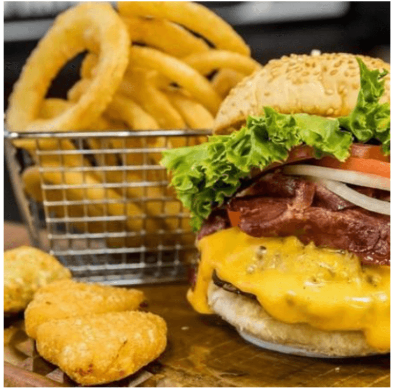 Cheesy Lucy Burger Combo