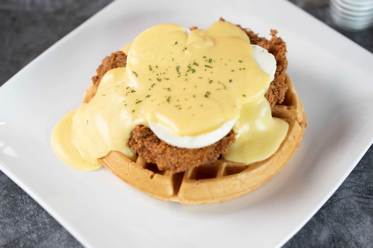 Fried Chicken Waffle Benedict