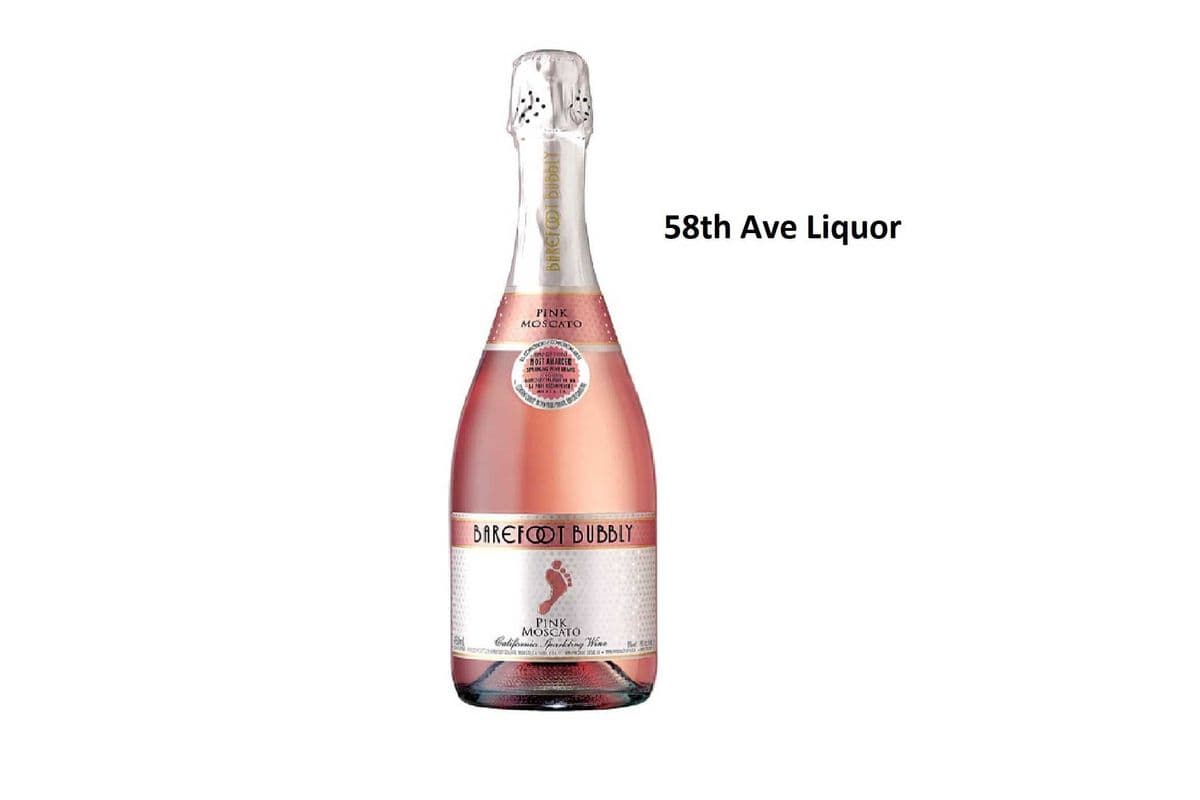 BAREFOOT BUBBLY PINK MOSCATO 750ML (1 x 750ML)