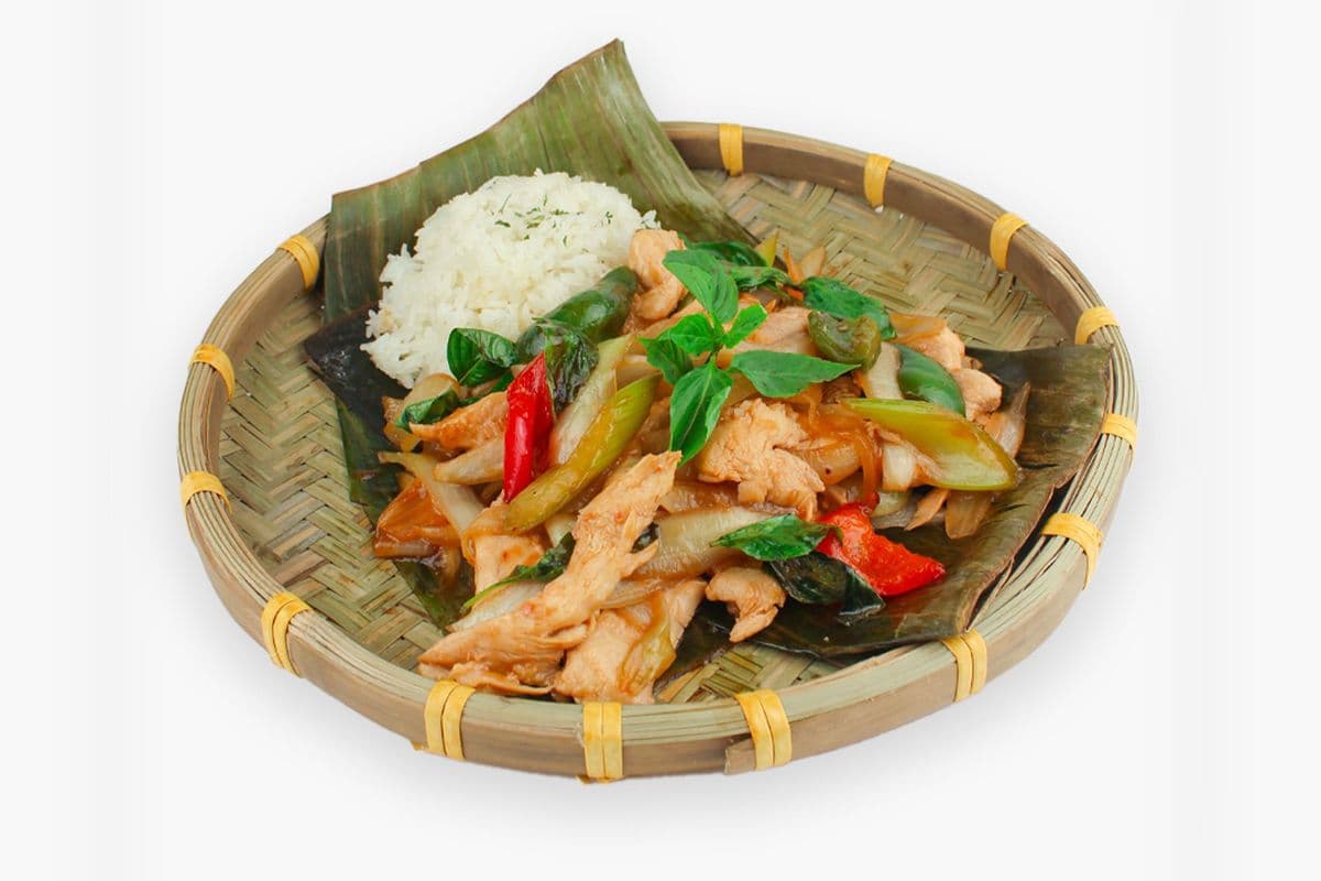 911. Basil Chicken or Tofu (1 Loại Xao Que)