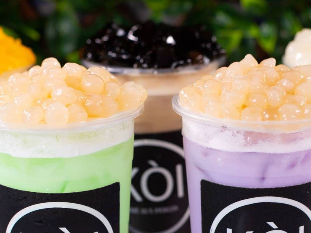 MATCHA MILK TEA WITH TAPIOCA