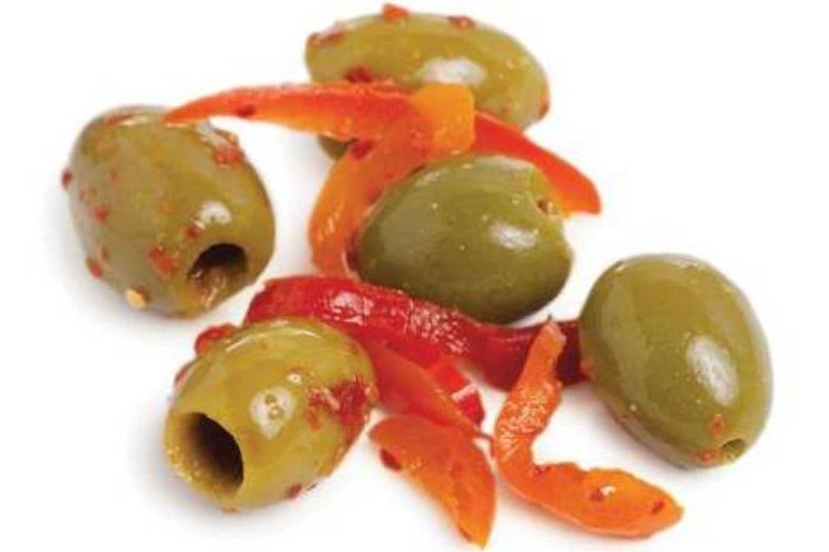 Green Olives with Peruvian Chillies