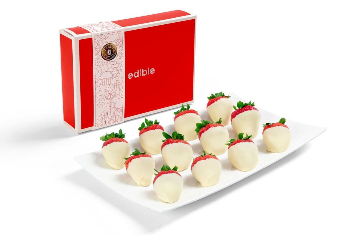 White Chocolate Dipped Strawberries Box