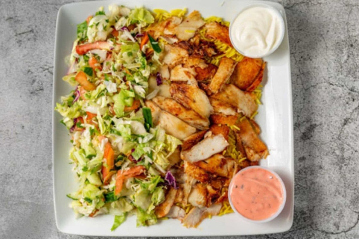 Plates (Rice and Salad)