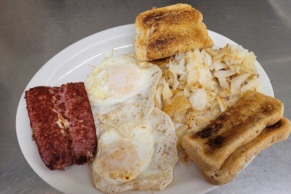 Two Country Style Eggs with Meat