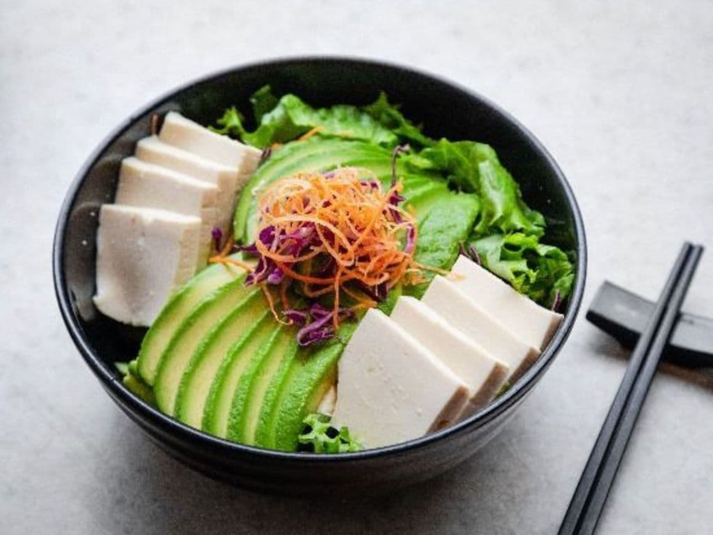 Tofu Avocado Green Salad