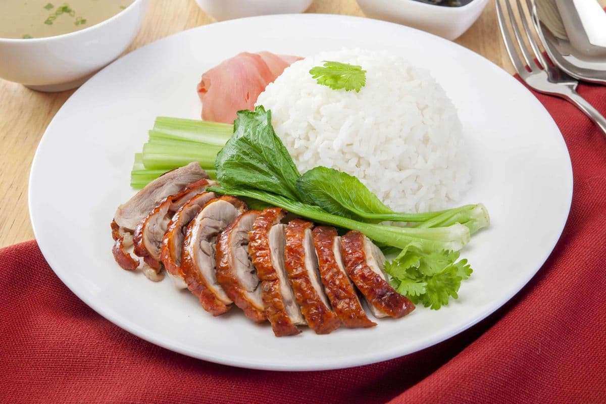 Combo 盒饭 B. Rice 米饭, and BBQ Duck 烧鸭