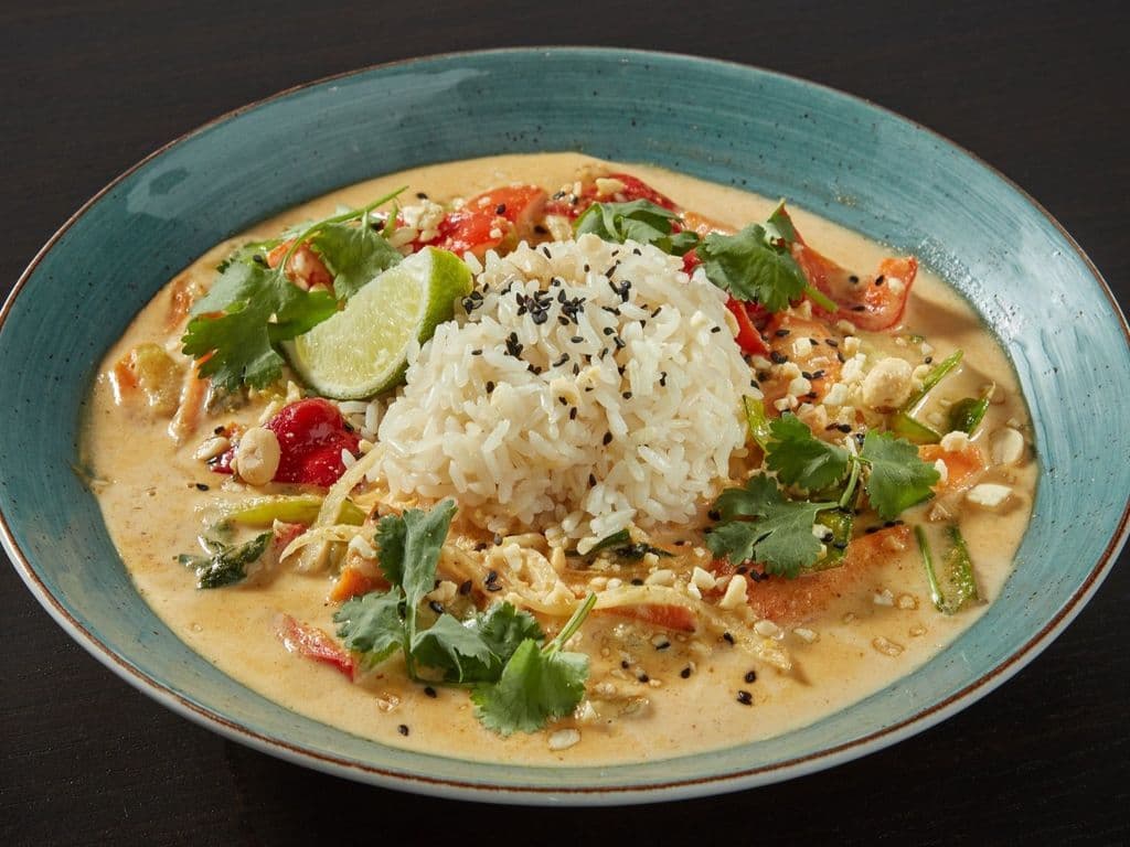 Yellow Coconut Curry Bowl Vegetarian 