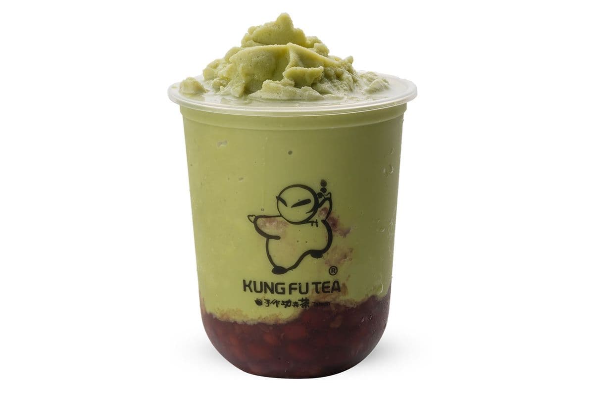 Matcha Slush with Red Bean